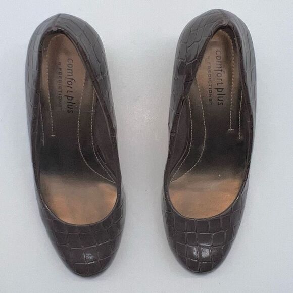 Comfort Plus Croco Embossed Pumps - Picture 5 of 11